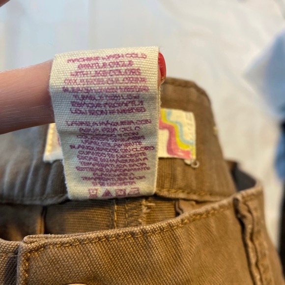 OP Shorts Juniors brown Flower Buttons juniors sz 3 - Picture 7 of 7